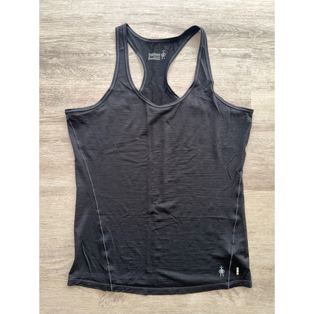 SmartWool Women's Black Racerback Tank Top, Medium